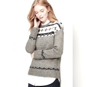 LOFT Fair Isles Wool Blend Sweater XS